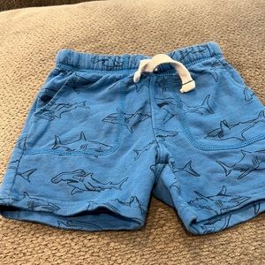 Boys blue cotton shorts with sharks size 24 months Carter’s